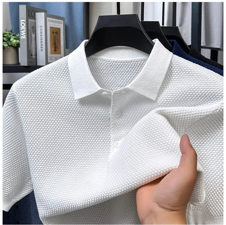 Men's loose fit pure cotton short sleeve pullover sweater in multiple colours