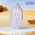 Waterproof EVA swimming storage bag shown in orange, red, violet and white colours with 3L and 7L capacity options