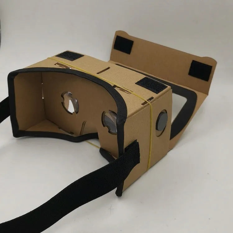 Pink and white VR cardboard glasses viewer for 6-inch smartphones