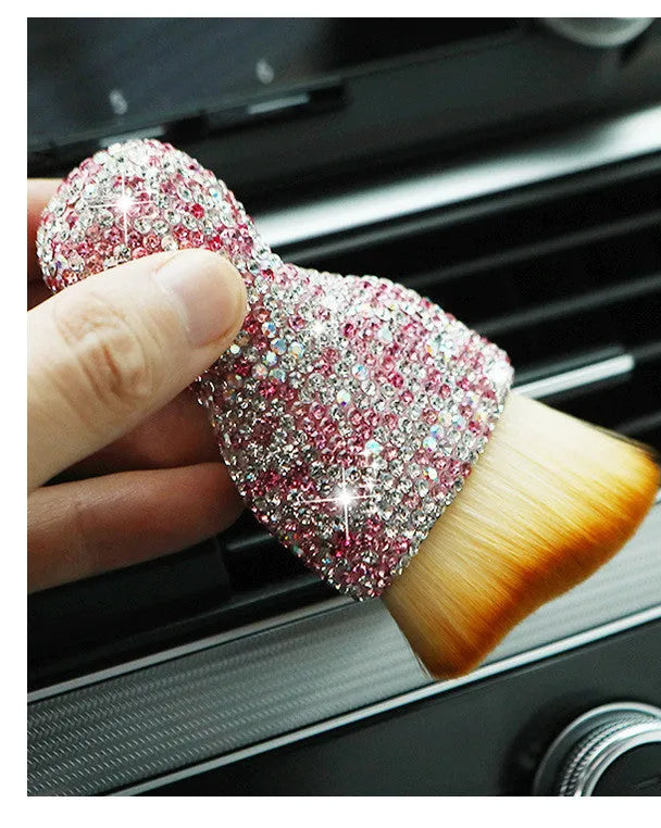 10cm long car interior soft brush for dust removal on dashboard and vents