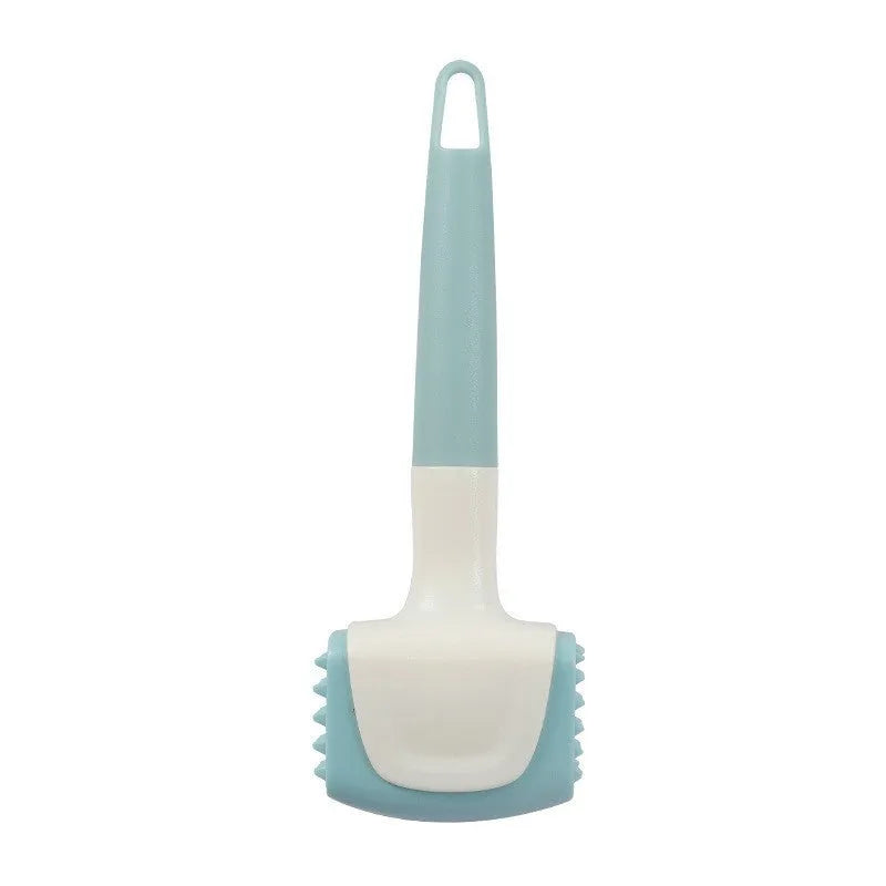 Set of 10 kitchen gadgets with PP handles and stainless steel parts including cheese scraper and meat tenderizer on a plain background