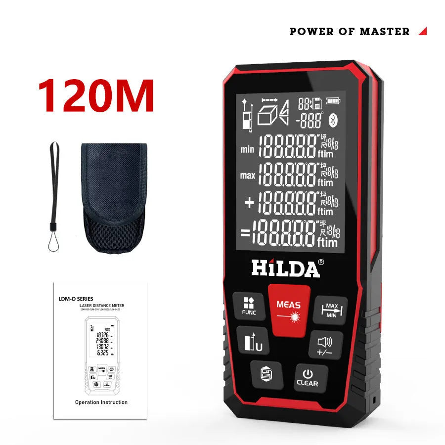 Plastic laser rangefinder for measuring distances up to 120m