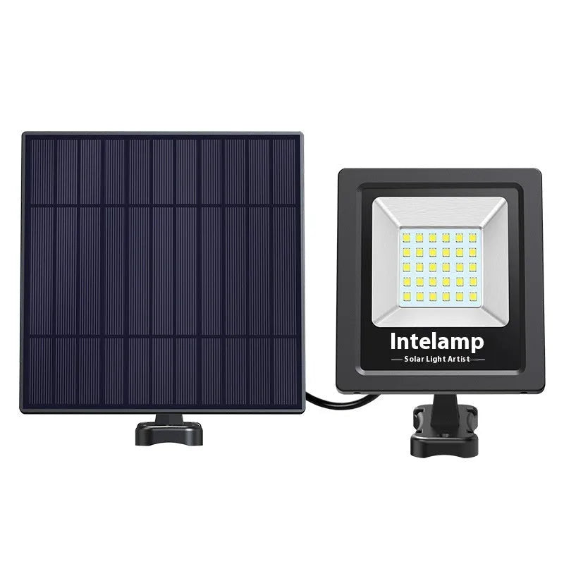 A waterproof IP65-rated solar-powered LED light for outdoor courtyards and gardens.