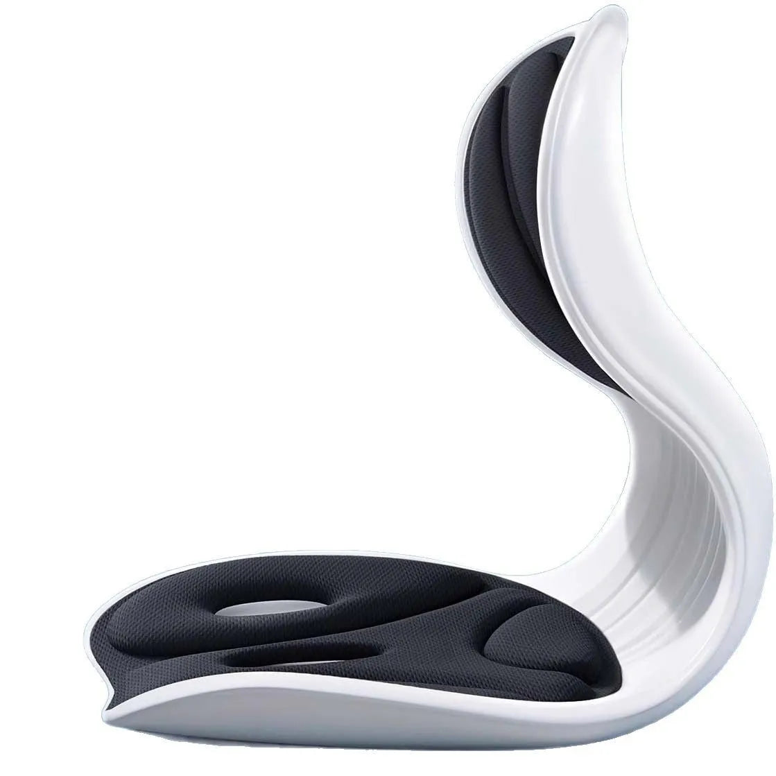 Grey Japanese-style lumbar support cushion with sponge filling for waist support during prolonged sitting