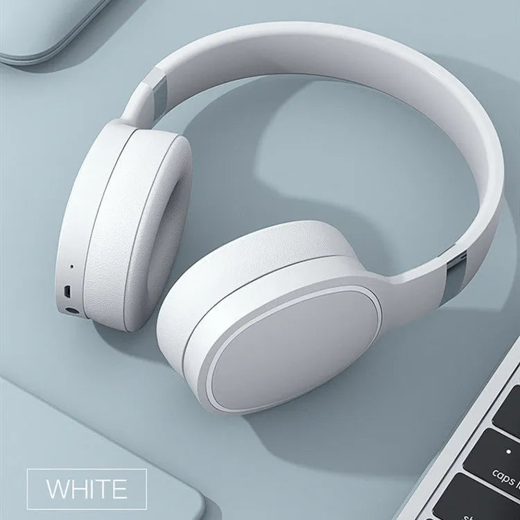 Wireless Bluetooth headset with 40mm speakers available in black, blue, grey, or white colours