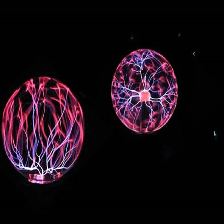 Colourful anti-radiation magic ball light with glass sphere on ABS base, USB cable