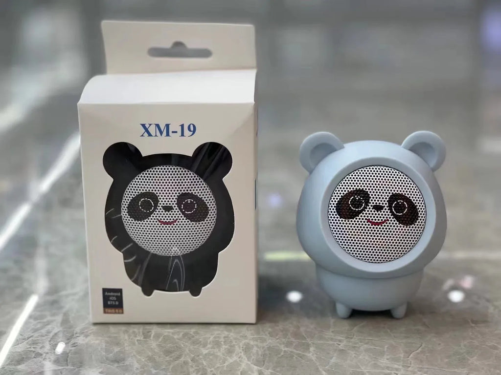 Cartoon panda desktop wireless Bluetooth speaker in white plastic with USB power