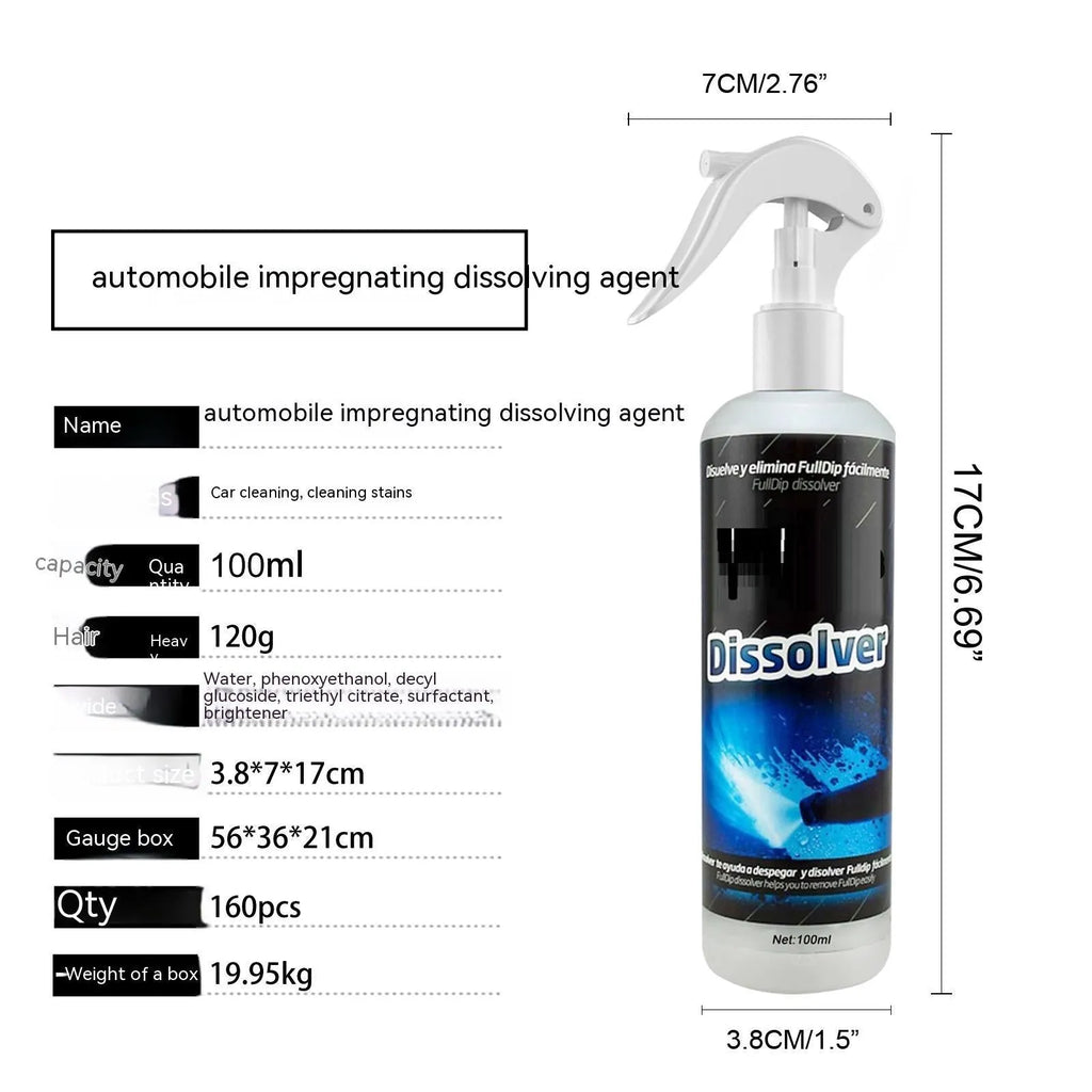 100ml car foam cleaning agent bottle for automotive interior seat stain removal
