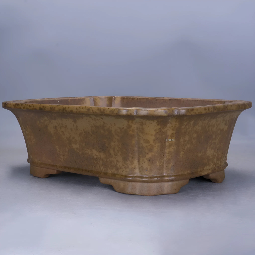 Purple sand rectangular flowerpot with modern design and hand-changed drainage system