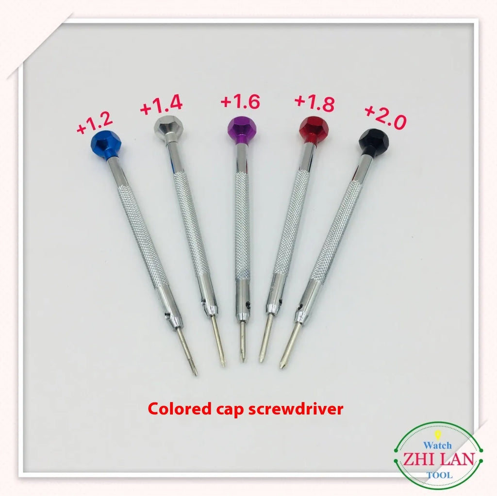 6-piece colour aluminium handle watch repair screwdriver set with magnetic cutter heads for children's watches