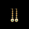 Geometric stainless steel stud earrings showing three colour options: Eight Awn XINGX, Eye, and Shell Sun designs.