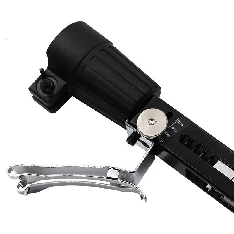 Chain screw gun head attachment for electric screwdrivers with stainless steel construction and plastic handle