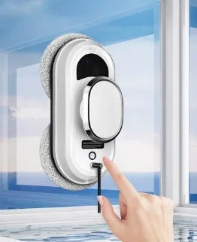 White full-automatic high altitude cleaning machine with remote control and accessories