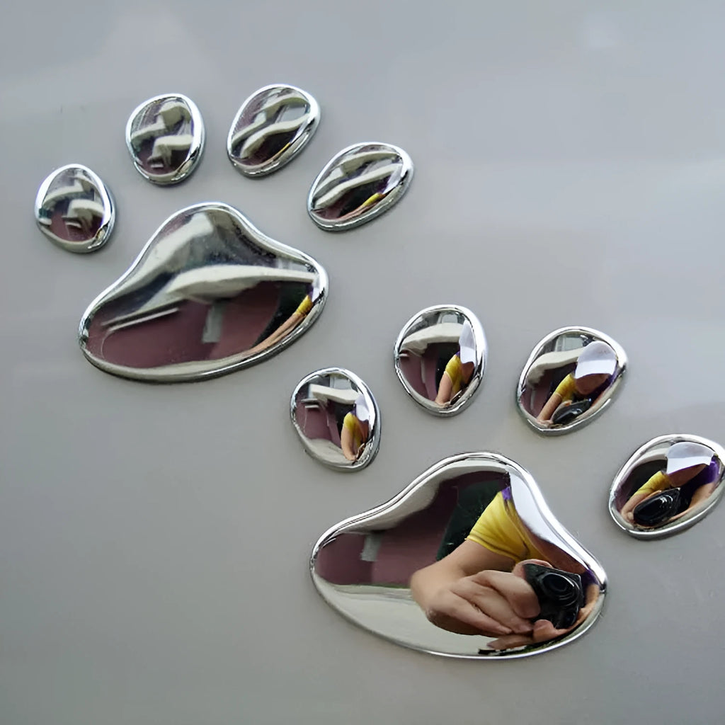 Pair of hand-shaped brush footprint car stickers for bumper scratch concealment