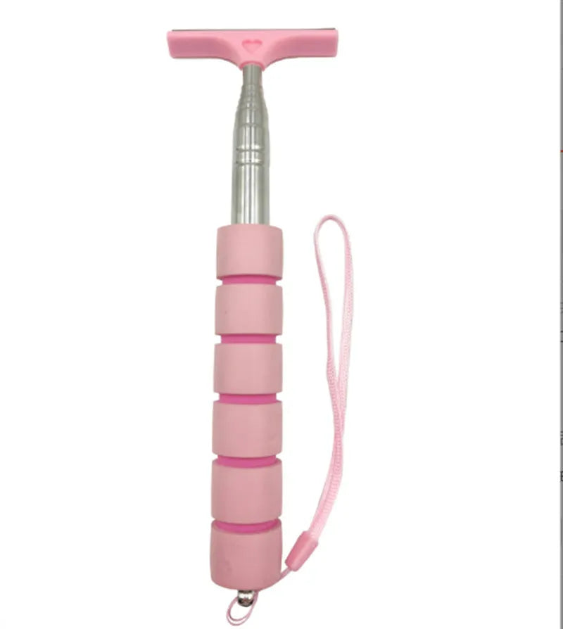 Retractable car rearview mirror wiper showing extended and compressed lengths with rubber blade