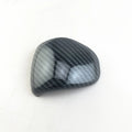 Black carbon fibre pattern gear shift head cover for Smart RunK3 car interior.