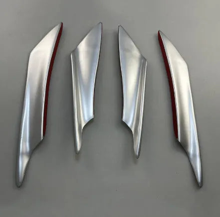 Carbon fibre pattern bumper blade spoiler for car front bumper mounting