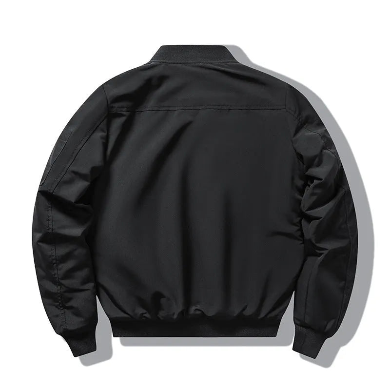 Men's slim-fit black retro Harley Davidson cotton padded coat with stand collar and embroidery.
