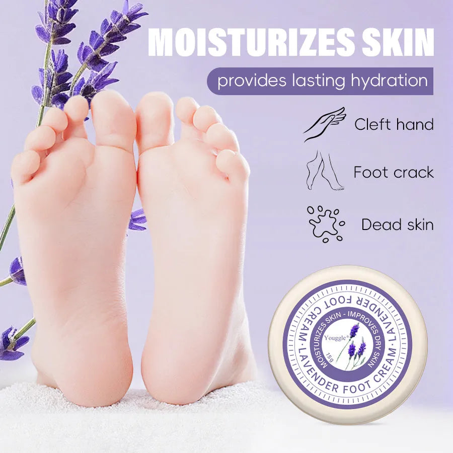 Lavender anti fungal foot repair cream 15g tube for dead skin removal and peeling foot care