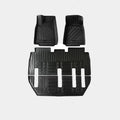 Tesla Model X black TPE rubber floor mats and trunk liner set