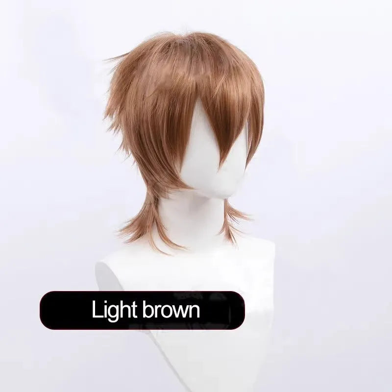Short hair cosplay wig in anime style with high-temperature fibre construction
