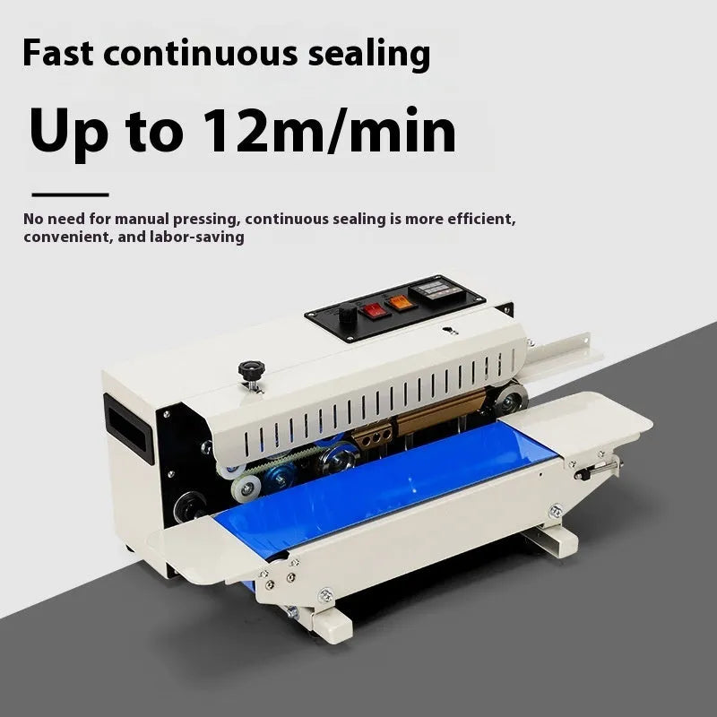 Mini manual steel seal sealing machine with date printing capability and adjustable controls