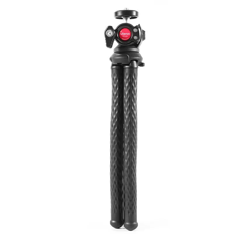 Black octopus flexible tripod with mobile phone clip extended to 360mm