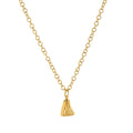 Ghost pendant necklace with twisted stainless steel chain, shown in available chain style options.