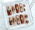 Handmade wearable nail painting kit with jelly glue, rubbing strip, nail patch in OPP bags