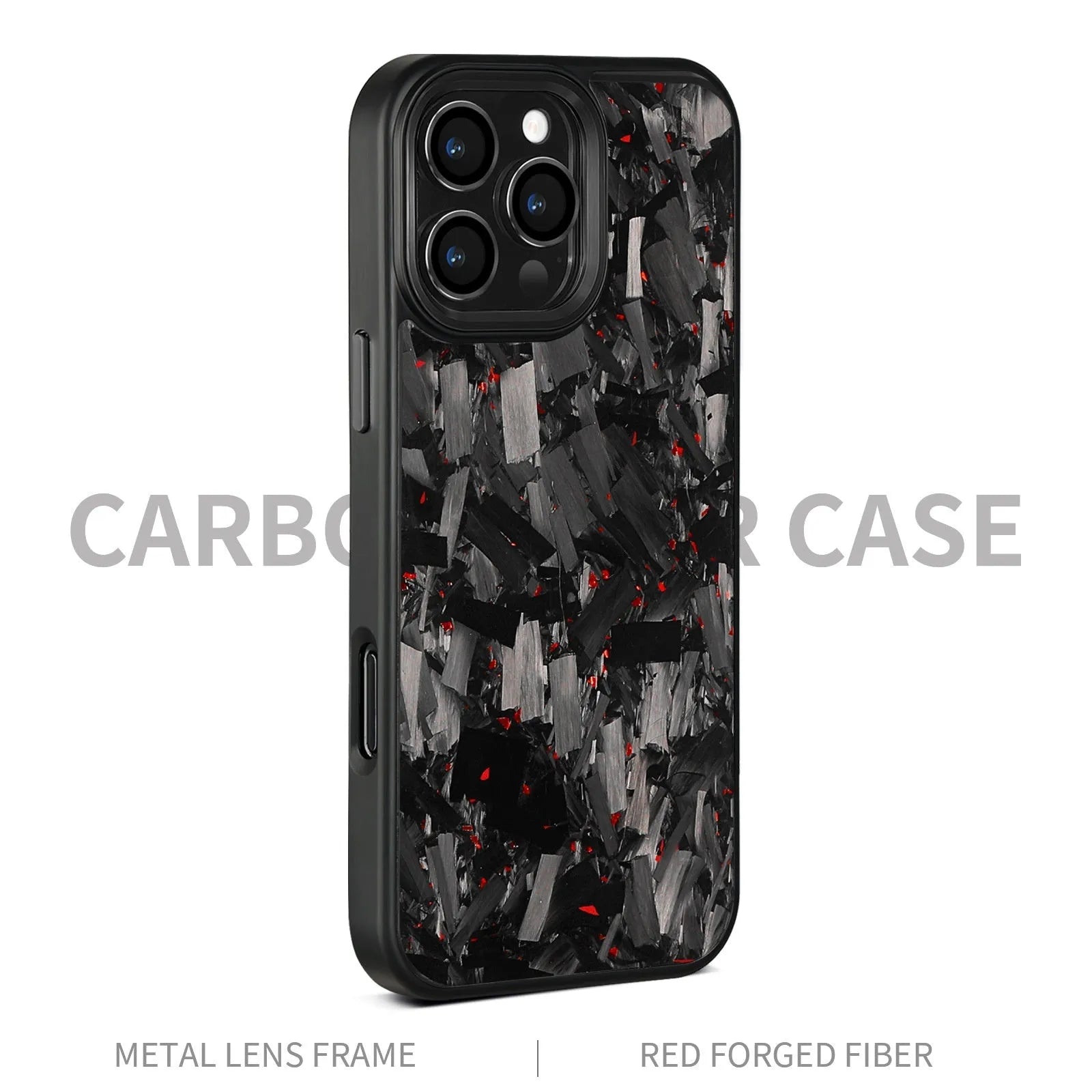 Metal frame forged pattern mobile phone case with carbon fibre construction in black blue gold colour with magnetic feature
