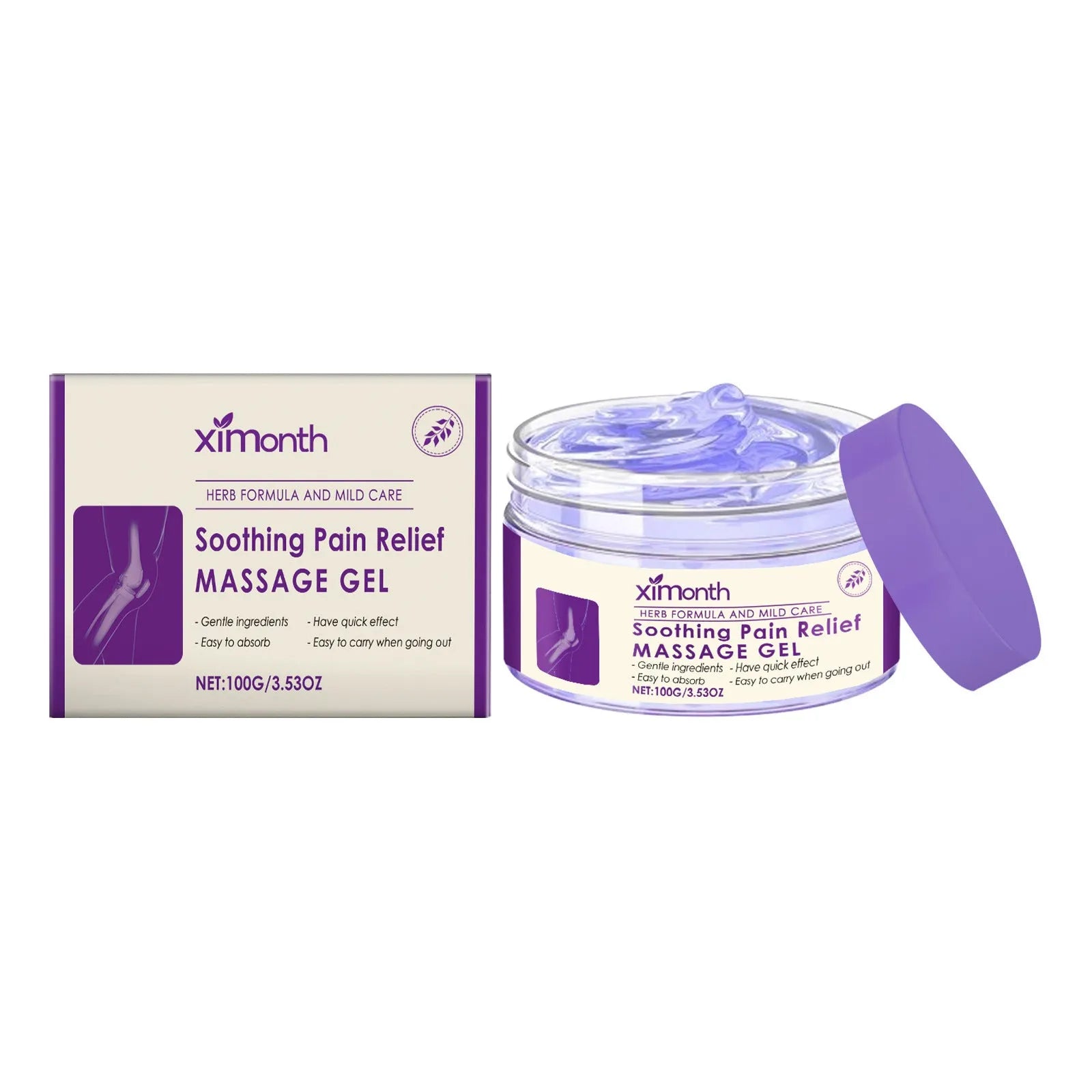 100g tube of body massage gel for daily care of knees, elbows and muscles.