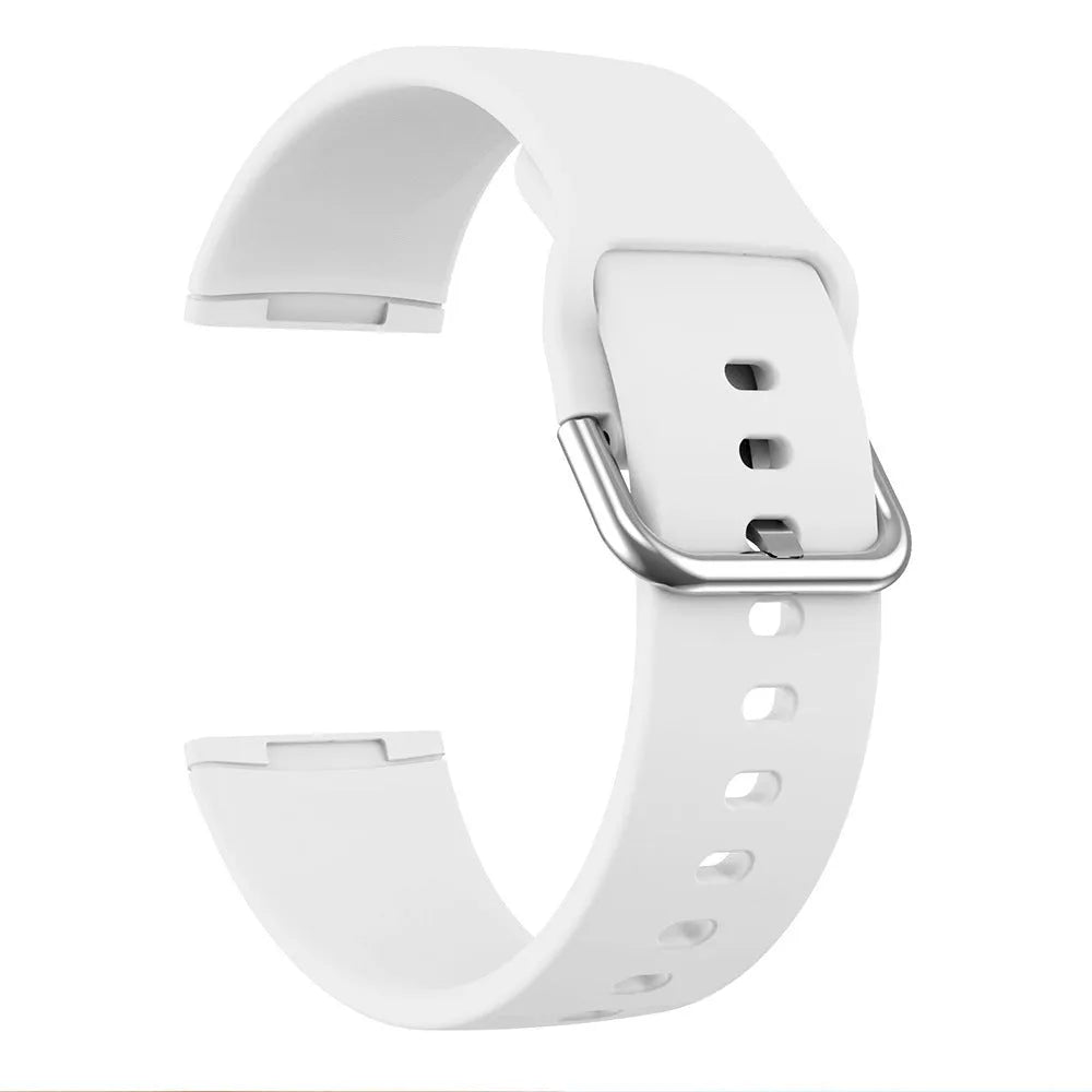 Fitbit Versa 3 Sense 2 replacement silicone strap with silver buckle in multiple colour options
