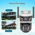 2.5 inch 10x zoom ball camera with ABS plastic housing, solar panel, and two-way audio