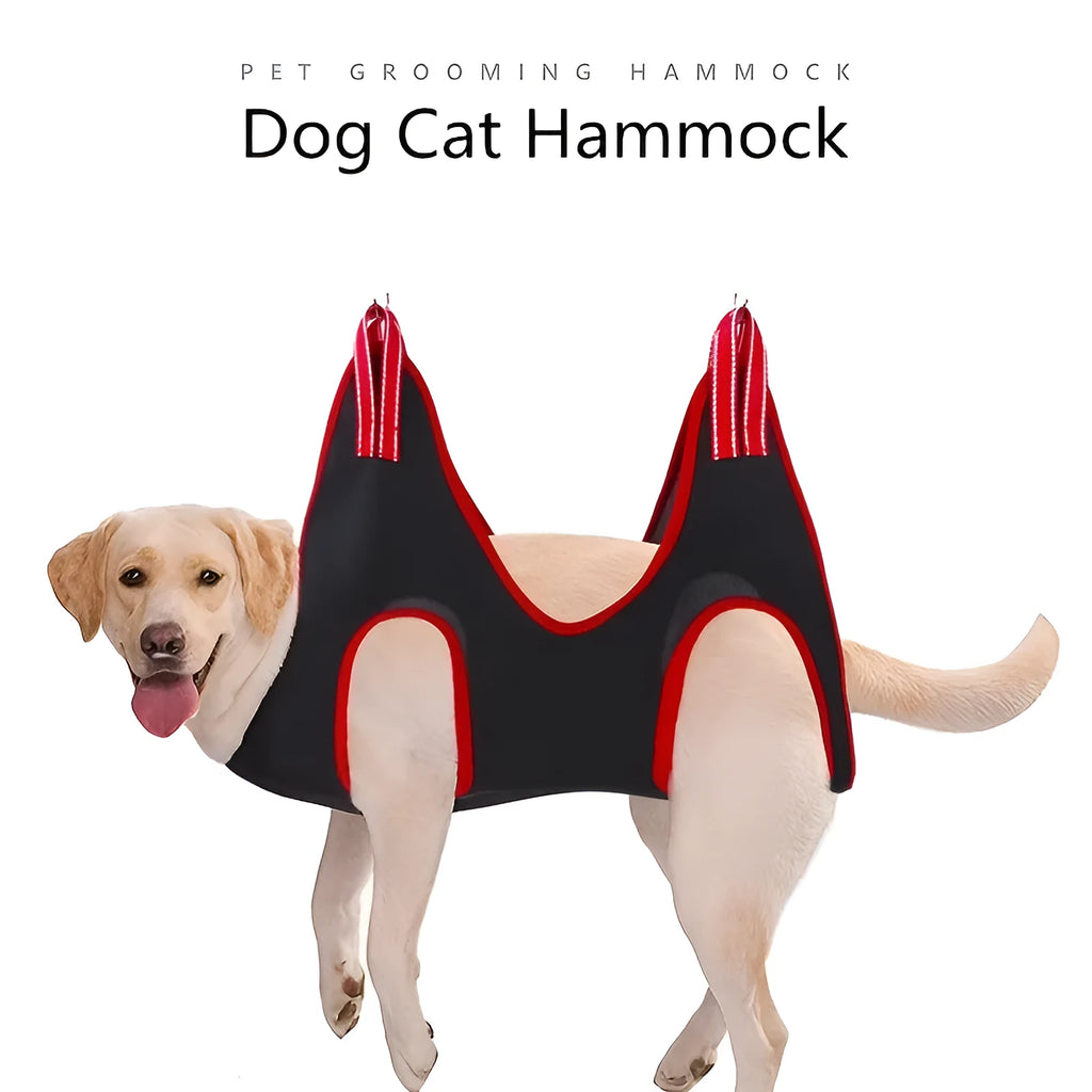 Pet grooming hammock restraint bag for cats and dogs hanging for nail cutting and bathing