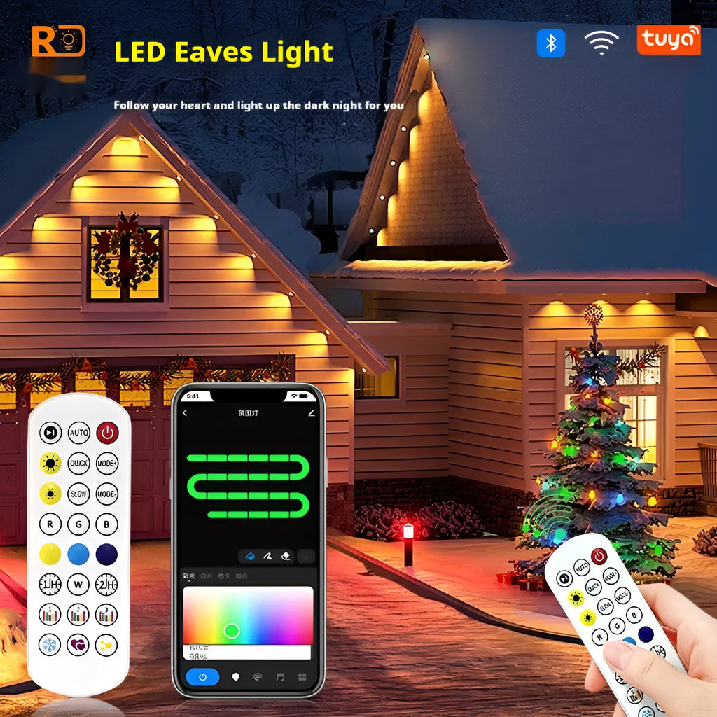 Planets-shaped LED string lights for outdoor eaves and courtyard decoration with remote control.
