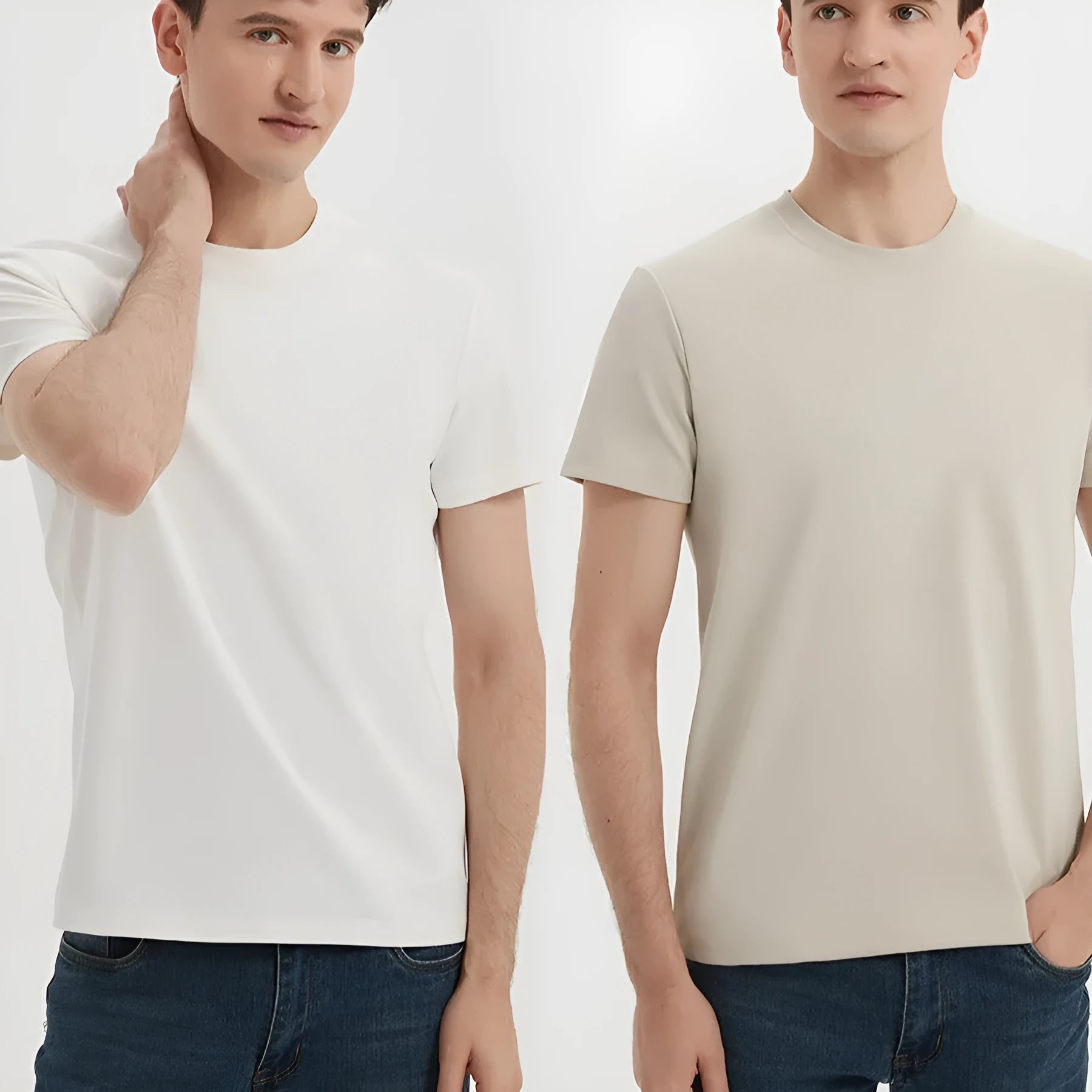 Man's solid colour short sleeve sports T-shirt showcasing straight fit and regular sleeves.