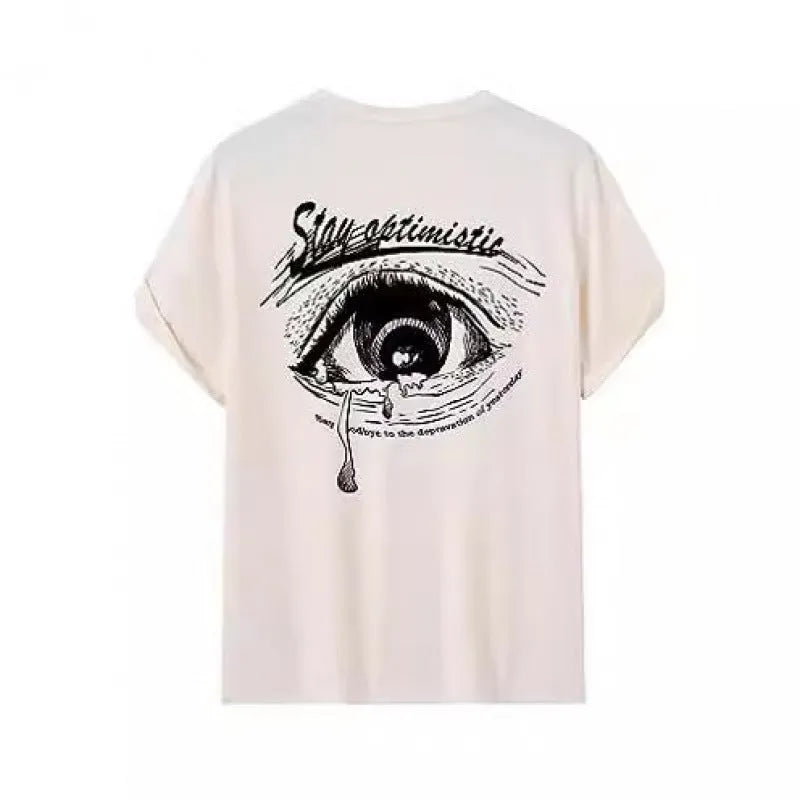 Men's grey printed short-sleeved sports T-shirt showing digital print design on flat mop cloth fabric