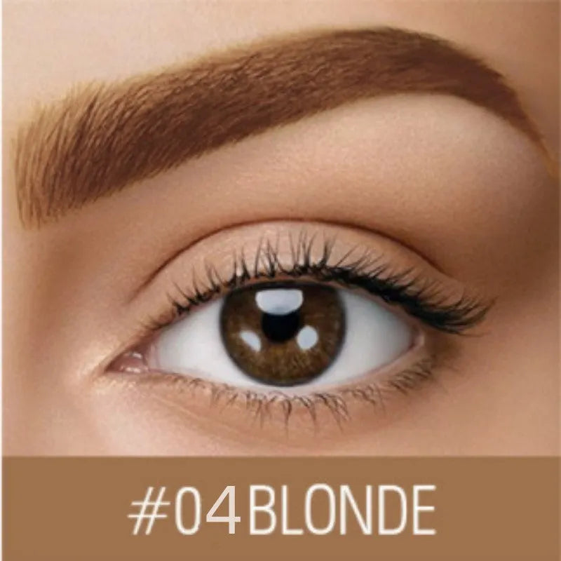 Waterproof quick-drying eyebrow cream in dark grey and golden yellow shades for natural brow colour