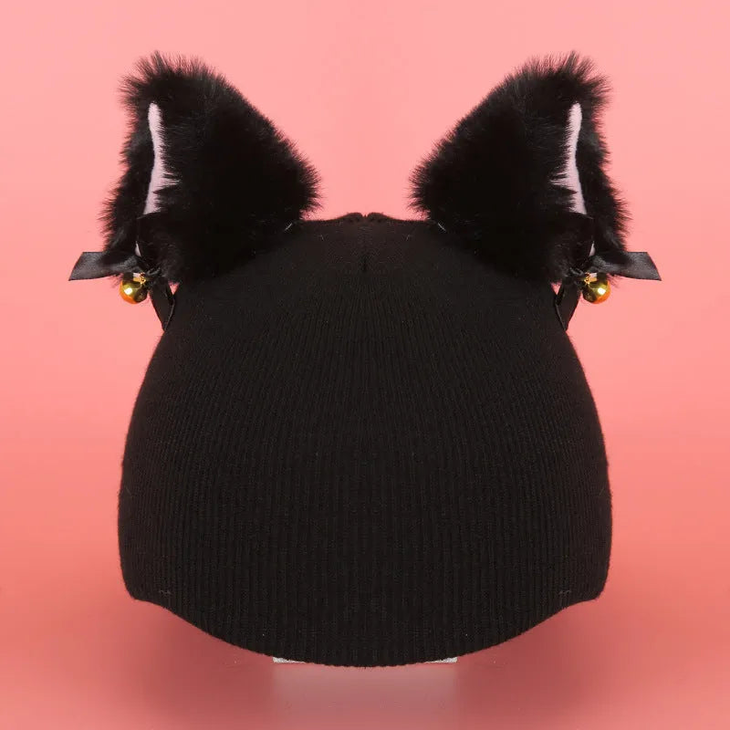 Soft plush cartoon character cover on an M-size bicycle helmet