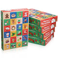 24 Grid Christmas Gift Box Blind Packaging with calendar design, 25x17x4 cm