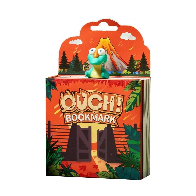 Dinosaur series cultural creative bookmark set with four animated dinosaur designs for pupils' stationery