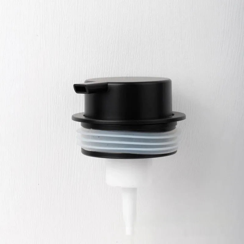 ABS plastic foam pump dispenser with large push head for facial cleansers in metallic finishes