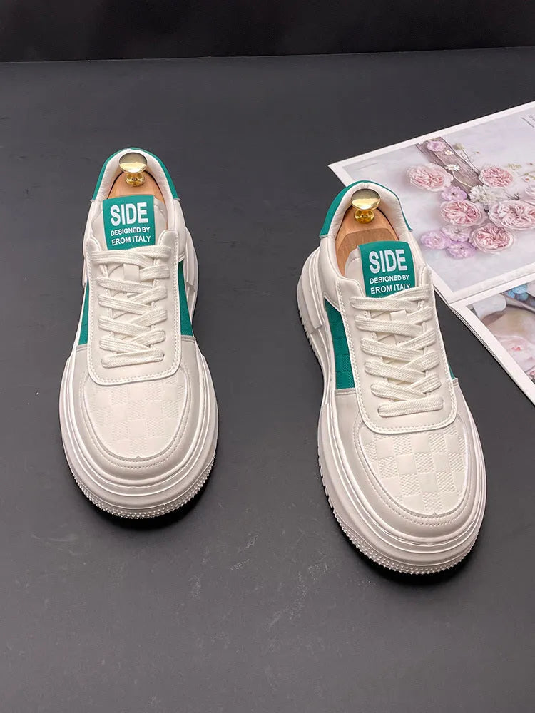 Casual sports shoes with cloth upper and rubber foam sole in white green and white black colour options