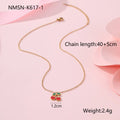 18K stainless steel cherry jewellery set with necklace, bracelet, earrings, and ring featuring geometric design