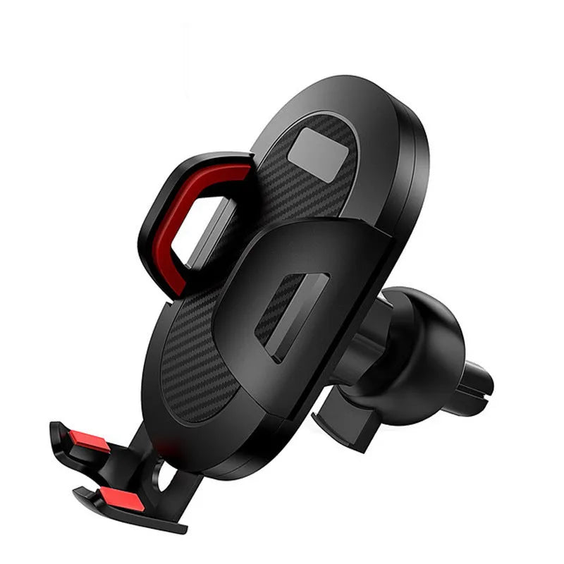 Auto lock car phone holder showing air vent mount and suction cup options