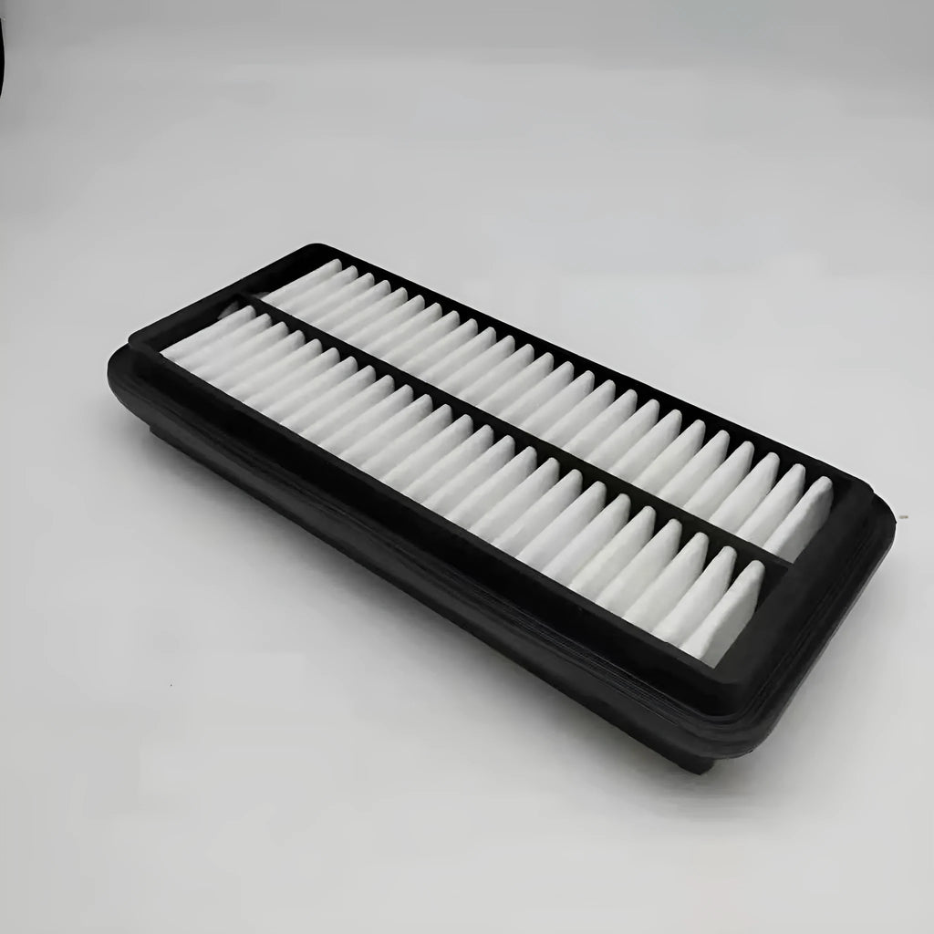 Black car air filter with 256x113x40mm dimensions for modern vehicles