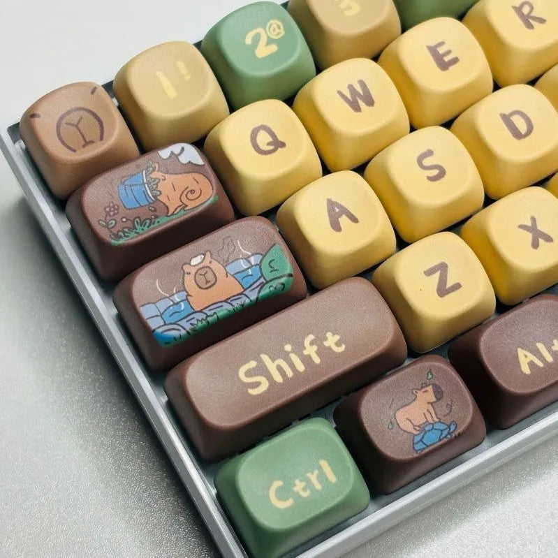 Capabala 130-piece ABS mechanical keyboard keycap set with double-shot legends, shown in packaging.