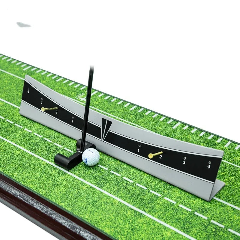 Adjustable golf putter trajectory balance simulator with PVC construction for stroke practice