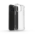 Transparent TPU PC phone case with anti-fingerprint surface and drop-resistant airbag design for iPhone
