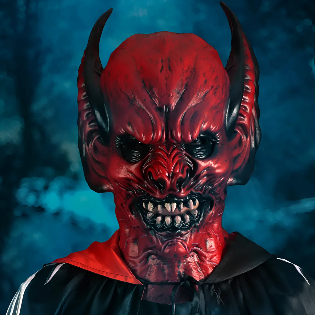 Red bat horror party hood mask for adult Halloween costume events
